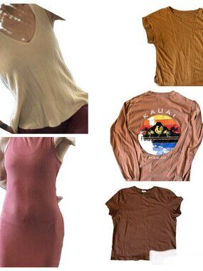 5 For $15 Tops All Season Spice Rust Amber Vanilla Sz XS-M